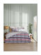 Aigaion Cotton Duvet Cover Set 170x250cm Single With Pillowcase Paradise Plaid Rosewood
