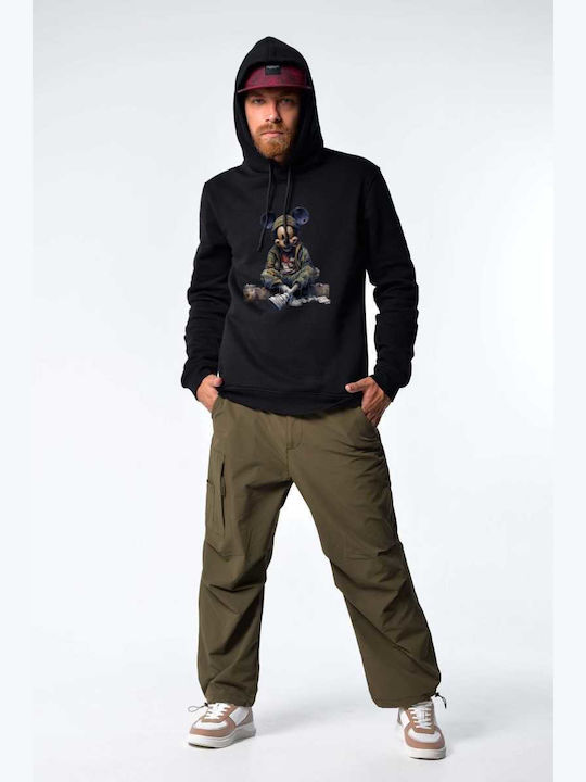 I' Am Broke Sweatshirt mit Kapuze Schwarz H0148M