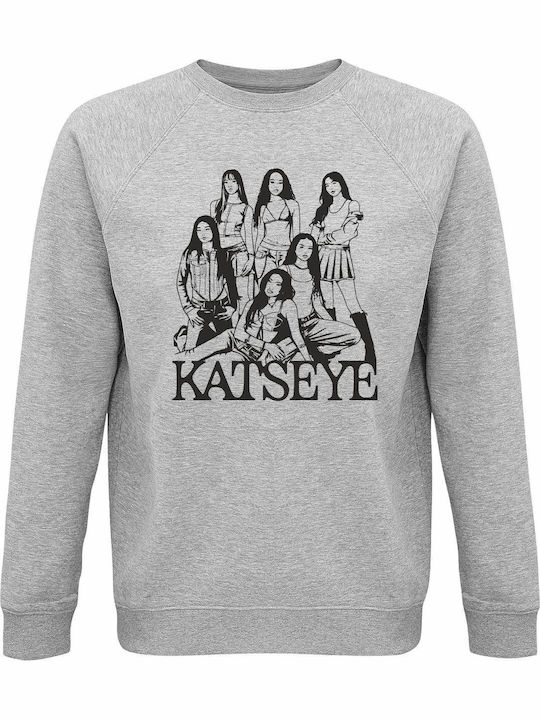 kirikoko Детски Суичър Сив Меланж Katseye Band ...
