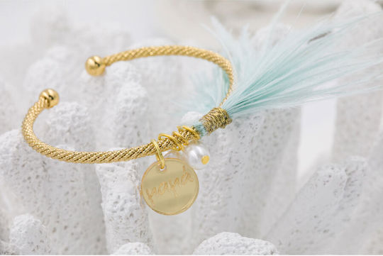 Kymi Taufe Anhänger Armbänder Gold 2 Stücke
