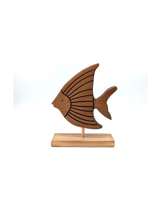 Korres Craft Decorative Fish Made of Wood 5x23x5.5cm
