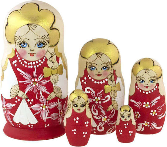 Azhna Figurină Decorativă Păpușă Din Lemn 15cm