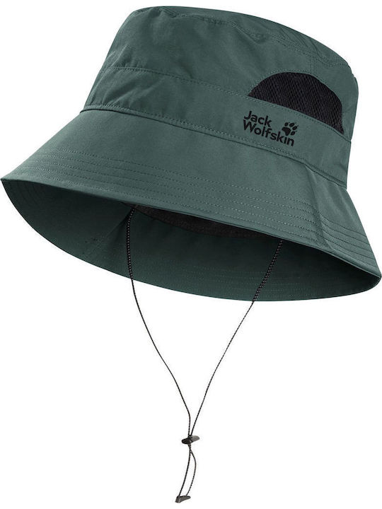 Jack Wolfskin Υφασμάτινo Ανδρικό Καπέλο Στυλ Bucket Πράσινο