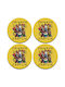Koupakoupa Friends Don't Lie Round Wooden Coasters KP 33413 Coaster Round 4 Pieces