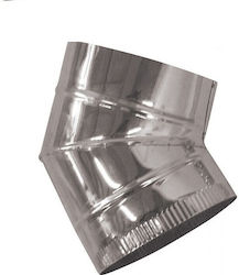 Colțar Coș De Fum Galvanizat Cu Sudură Elicoidală Tip Greu Grosime 0.5mm Diametru Φ250 45 Grade Inoxshell