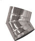 Galvanized Heavy Duty Spiral Seam Chimney Pipe Corner 0.5mm Thickness Diameter 300 45 Degrees Inoxshell