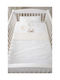 Set Baby Crib Cotton Fitted White Sheets 80x120cm 3 Pieces