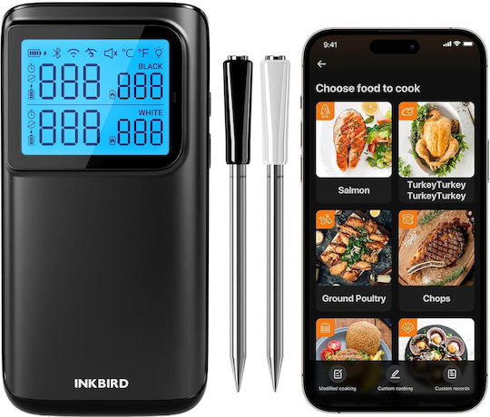 Ασύρματο Ψηφιακό Θερμόμετρο BBQ με Ακίδα και Bluetooth