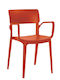Gartenstühle Polypropylen Panora Rote 46x51x82cm