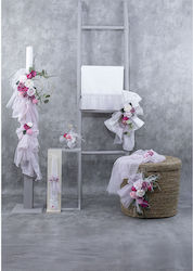 Loukia Λαμπάδα Βάπτισης "ethereal Floral Hoop" Ε733