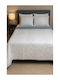 Σετ Κουβερλί Υπέρδιπλο Βαμβακερό White 220x240cm 3τμχ