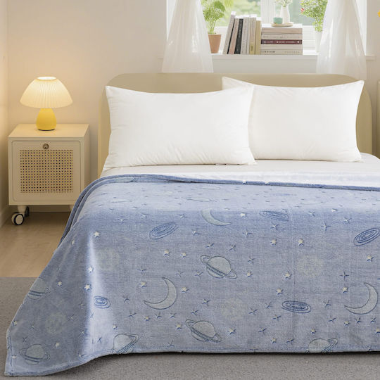 Fleece Blanket Planets Fluorescent 220x160cm