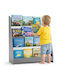 Wooden Floor Bookcase Gray 80x30x88cm