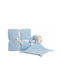 Gamberritos Kids Light Blue Nursery Swaddling Blanket with Animal 80x110cm