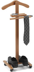 Arredamenti Italia Teleskopischer Kleiderständer aus Holz Braune 37x101cm Arredamenti Italia Teleskopischer Kleiderständer aus Holz Braune 37x101cm