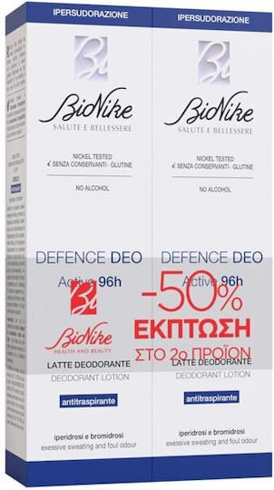 Bionike Defence Deodorant 96h Cremă 2x50ml
