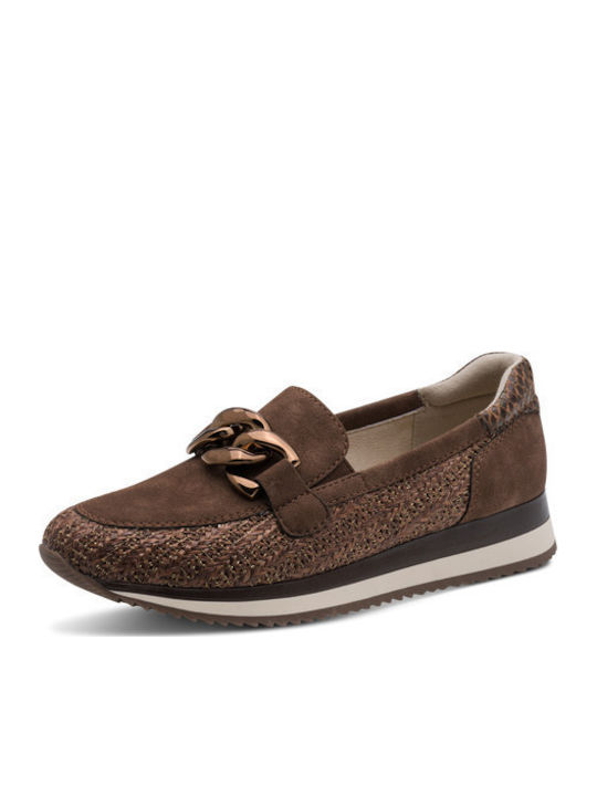 Jana Γυναικεία Loafers σε Καφέ Χρώμα