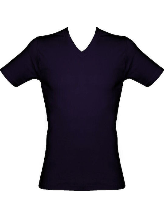 Short Sleeve Cotton Navy Blue Women's T-Shirt