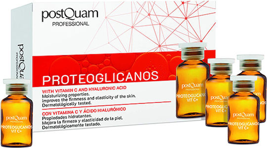 PostQuam Professional Proteglianos Moisturizing and Anti-aging Serum for Face with Vitamin C and Hyaluronic Acid for Detoxifying and Brightening 10x2ml