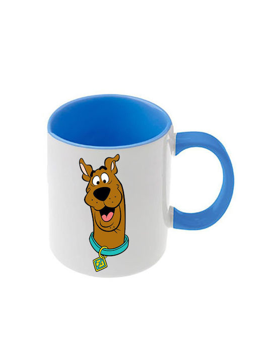 Scooby Doo Mug Blue Handle Interior