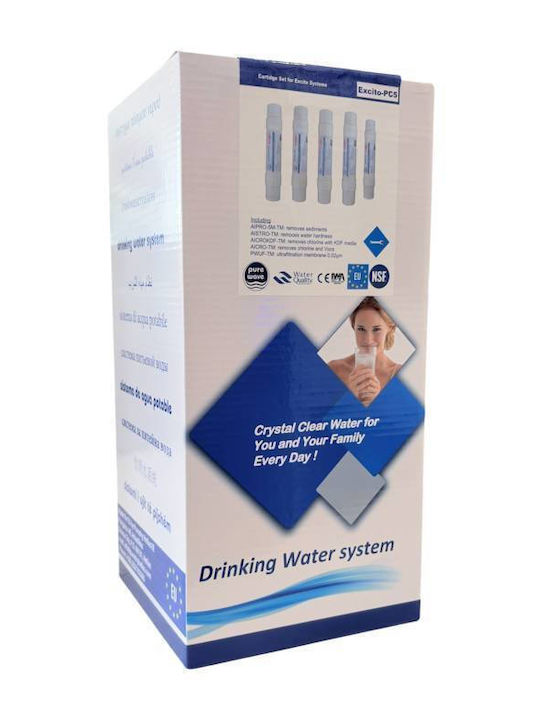 Water Filter Cartridge for Faucet / Under Sink from Activated Carbon 5" 5 μm
