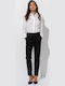 Aria Pantaloni Dama Din Țesătură În Linie Tapered Negru