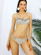 Set Bikini Push Up Floral Bej