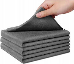 Set 3 Magische Reinigungstücher Zola 30 x 30 cm 160 g Nylon Mikrofasern Wiederverwendbar Waschbar Grau