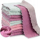 Set 10 Microfiber Cloths Zola Quick-drying 23 X 23 Cm Purple