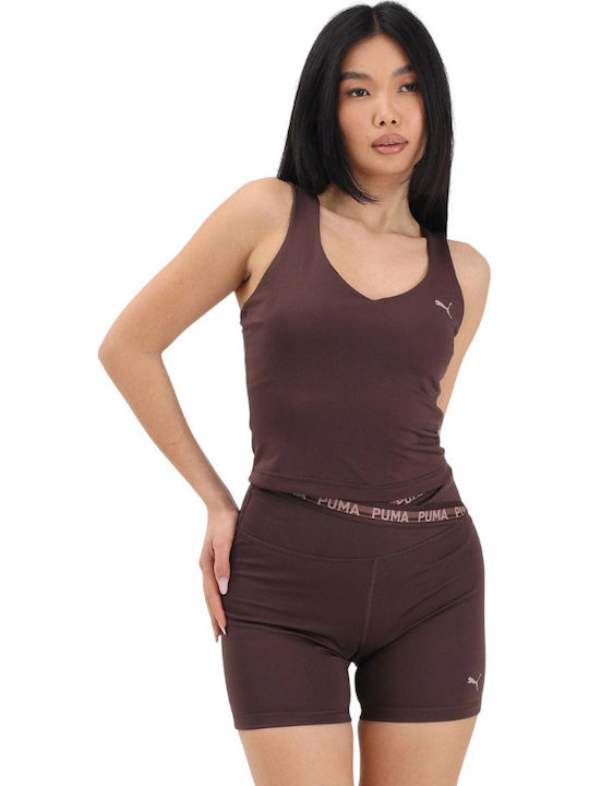 PUMA Women's Sports Sleeveless Top Fast Drying Brown