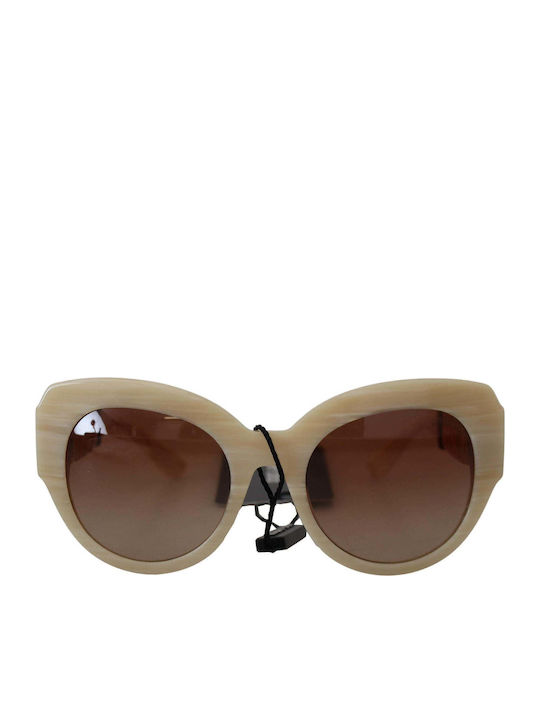 Dolce & Gabbana Дамски Слънчеви Очила с Бежова Пластмасова Рамка и Бежови Стъкла GLA1047