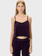 Women's Cotton Sleeveless Top Dark Red