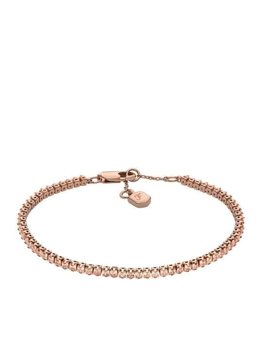 Fossil Brățară Pentru Femei Riviera Placată Cu Aur Cu Zircon 20cm