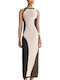 Maxi Φόρεμα για Γάμο / Βάπτιση Black-beige