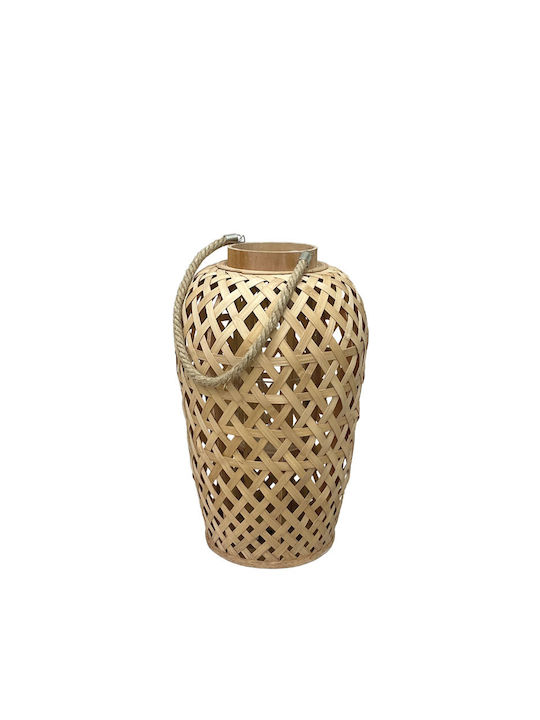 Marhome Φαναράκι Ψάθινο Καφέ 29x29x49εκ.