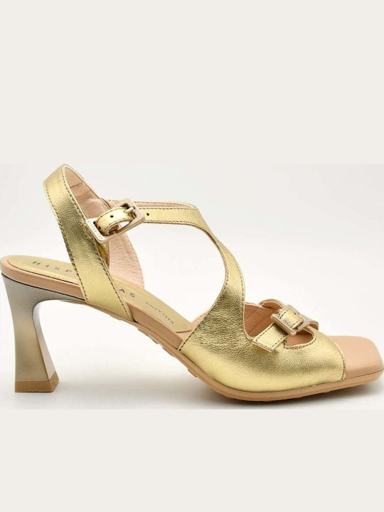 Hispanitas Leather Sandals Gold