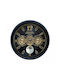 Zaros Wall Clock Black Ø50cm
