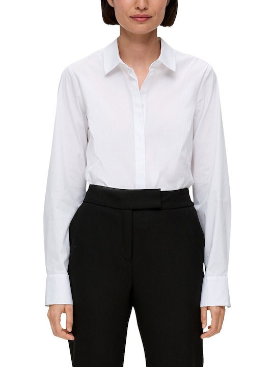 s.Oliver Long Sleeve Women's Shirt White
