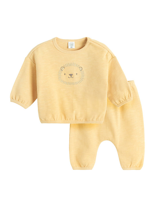 Kids Sweatpants Set Yellow 2 Pieces