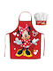 Disney Minnie Kinder Schürzen mit Kochmütze Rote 2Stücke