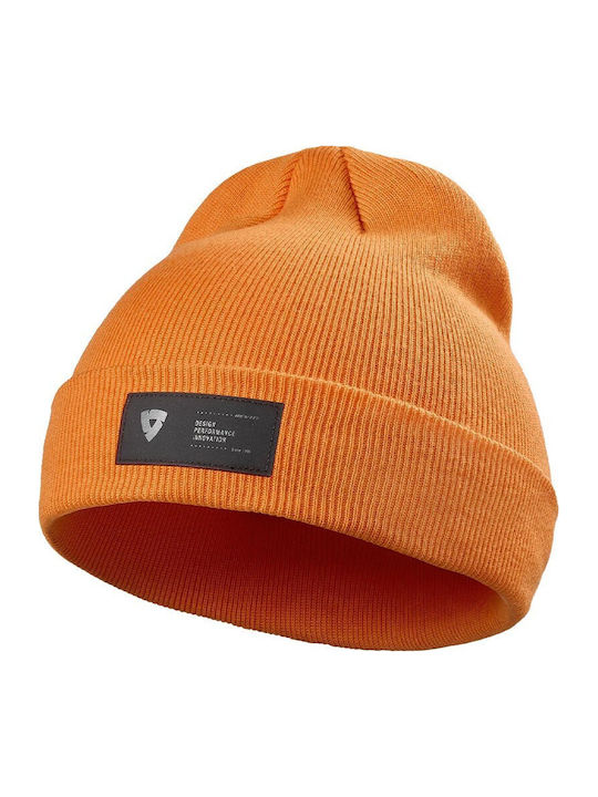 Beanie Unisex Σκούφος Πλεκτός σε Πορτοκαλί χρώμα