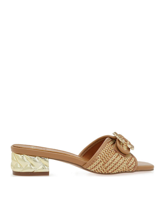 Exe Mules With Low Heel In Pink Colour