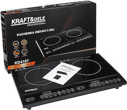 Kraft & Dele Kochplatte Induktion Doppelt Schwarz