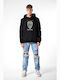 Sweatshirt with Hood Black H0150M