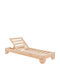 Hölzerne Garten- und Pool-Liegestuhl Beige 204x79x77cm