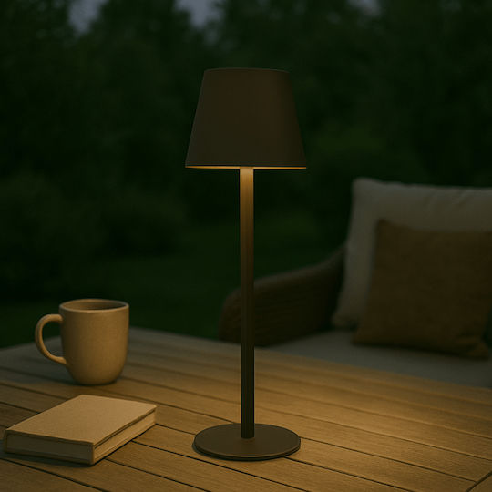 Anna's Collection Tischlampen mit Taupe Farb und Braune Basis Anna's Collection Tischlampen mit Taupe Farb und Braune Basis