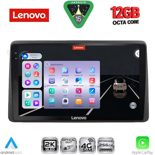 Lenovo Car Audio System for Dacia Duster 2019 (Bluetooth/USB/WiFi/GPS/Apple CarPlay/Android Auto) with 10" Touch Screen