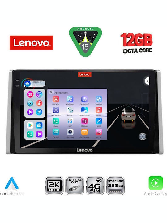 Lenovo Lenovo Auto-Audiosystem für Toyota RAV 4 2019 mit Touchscreen 10 Zoll Bluetooth USB WiFi GPS Apple CarPlay Android Auto