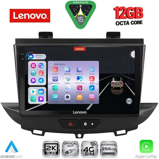 Lenovo Ηχοσύστημα Αυτοκινήτου για Opel Crossland / Grandland 2017 (Bluetooth/USB/WiFi/GPS/Apple-Carplay/Android-Auto) με Οθόνη Αφής 9"