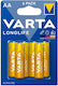 Varta Longlife Алкални Батерии AA 1.5V 6 Броя
